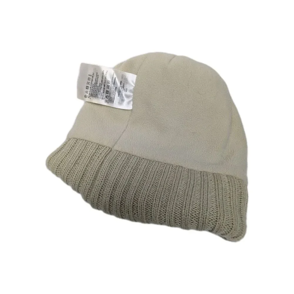 Levi's Beanie Hat Stripes Youth 7-16 Cable Knit Pinks & Beige Pom Pom Ribbed